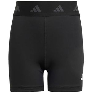 adidas Meisjes Junior Aeroready Techfit korte strakke legging, Zwart/Koolstof/Wit, 13-14 jaar