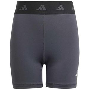 adidas Meisjes Junior Aeroready Techfit korte strakke legging, Zwart/Koolstof/Wit, 7-8 jaar