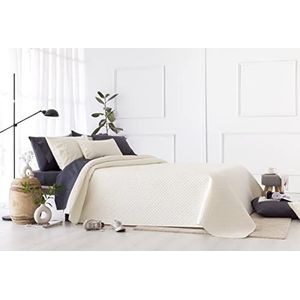 Todocama Sprei met piqué-design, voor lente, zomer, herfst en winter, 100% microvezel, extra zacht, multifunctioneel sprei, voor bed met 80/90 cm, 180 x 260 cm, beige