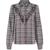 ONLY - ONLEVIA CHECK - Blouse - Antraciet / Roestrood / Wit