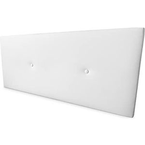 Somnia Descanso - Hoofdbord van hoogwaardig kunstleer, gevoerd, Miami, afmetingen 115 x 60 cm (bed met 105 cm), wit