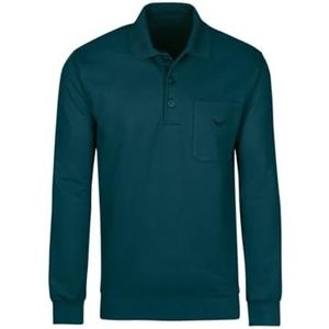 Trigema - Polo - Saffier - Lange Mouwen - Sweatkwaliteit