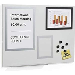 Durable 500110 Duraframe Magneetbord S (magneetbord incl. Infokader en magneten) grijs