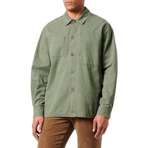 MUSTANG heren Style Clemens Dyed Overshirt Gekleed shirt Beetle 6418