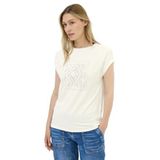 Cecil - T-shirt - Vanilla white - Met Glitterprint