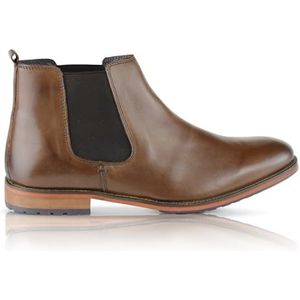 Silver Street London Leren Argyll Chelsea Boot voor heren, Bruin, 43.5 EU