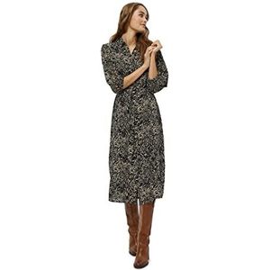 Minus Jurk voor dames, 397p Hout Rook Swirl Print, 34