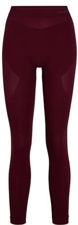 FALKE Dames Broek van onderlaag Warm Long W Ti functioneel materiaal sneldrogend 1 stuk, Rood Merlot 8117, XS