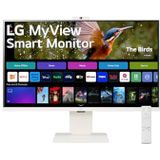 LG MyView Smart Monitor 32SR83U-W.AEU All-in-One 32, IPS-paneel FHD resolutie (3840 x 2160), 5 ms GTG 60 Hz, HDR 10, DCI-P3 95%, kantelbaar, in hoogte verstelbaar