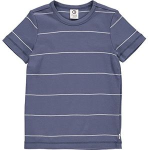 Müsli by Green Cotton Stripe Rib S/S T T-shirt voor jongens, blauw, 128 cm