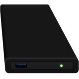 HipDisk SW externe harde schijf behuizing 2,5 inch USB 3.0 van aluminium met verwisselbare siliconen beschermhoes voor SATA HDD en SSD schokbestendig waterafstotend zwart