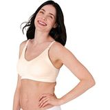 Medela 3-in-1 borst- en afpompbeha, ademend en licht voor ultiem comfort bij het geven van borstvoeding of handsfree wegpompen, Chai, XL