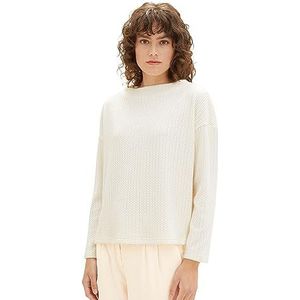 TOM TAILOR Sweatshirt voor dames, 10315 - Whisper White, XS