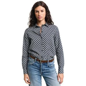 GANT - Casual Overhemd - Marineblauw - Katoen - Lange Mouwen