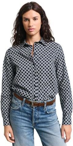 GANT - Casual Overhemd - Marineblauw - Katoen - Lange Mouwen