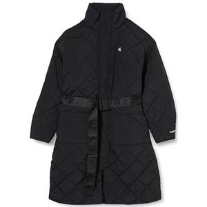 Calvin Klein Jeans - Gewatteerde Damesjas - Effen - Opstaande Kraag - Tailleriem - Steekzakken