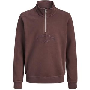 JACK & JONES Jorbleecker Branding Sweat High N Bf Jnr, Diepe mahonie, 164