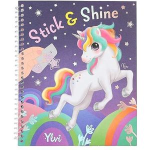 Depesche 12472 Ylvi - Stick & Shine kleurboek, 24 pagina's met geweldige eenhoornmotieven en magische wezens, om in te kleuren en te ontwerpen