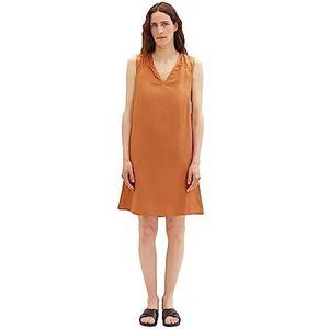 TOM TAILOR dames linnen jurk, 31650 - Terracotta Brown, 36