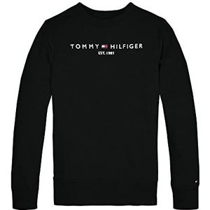 Tommy Hilfiger Essentieel sweatshirt, uniseks trainingspak voor kinderen, Zwart, 18 mois