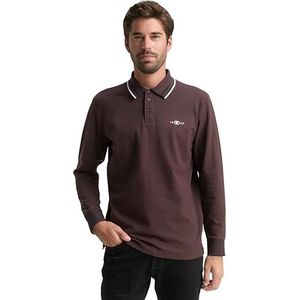 Tom Tailor - 1047798 - Poloshirt - Marineblauw Middelbruin Tweekleurig - Heren