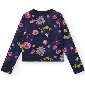 T-shirt met lange mouwen en bloemenprint voor meisjes, collectie Galactic Garden, maat 5 jaar