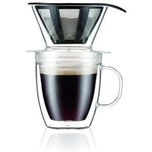 K11872-10SA pour Over enkele koffiefilter en dubbelwandige kunststof beker 35 cl