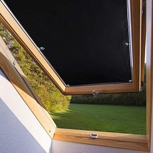 Dakraamrolgordijn voor Velux dakraam F06 206 48 x 93cm verduisterend rolgordijn met verzilverde achterkant zonder boren met zuignap inkijkbescherming verduisterend rolgordijn van polyester