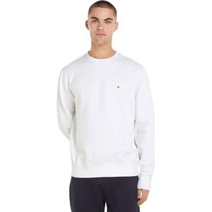 Tommy Hilfiger Heren ESSENTIAL FLEECE CREWNECK MW0MW37232, Pullover Sweatshirt, Wit, XS, Wit (wit), XS