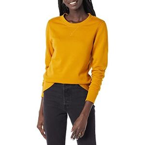 Amazon Essentials Fleece Trui met Ronde Hals (Verkrijgbaar in Grote Maten) Dames, Mosterd Geel, M