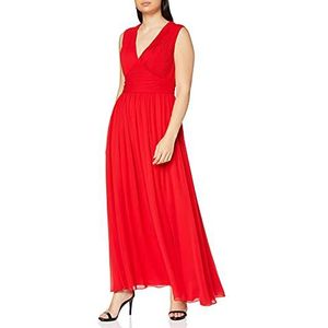 Gina Bacconi Chiffon maxi-jurk voor dames, Rood, 44 NL