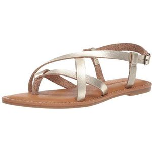 Amazon Essentials Casual damessandaal met bandjes, Goud, 35 EU