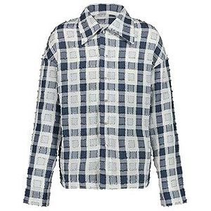 GUNTHER Het Malibu overhemd, Blauw/Wit, XL