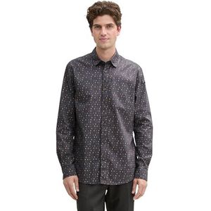 TOM TAILOR 1045072 hemd, 37145-Tarmac Grey Stripe Design, XXL heren, 37145 - Tarmac Grey Stripe Design, XXL
