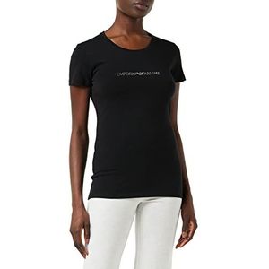 Emporio Armani Iconic Cotton T-shirt voor dames, zwart (B), L