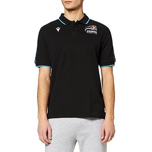 Macron Merchandising ufficiale Polo Travel Polycotton Zebre Rugby 2021/22, meerkleurig, S