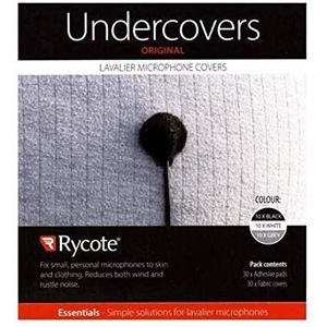 Rycote - Filtri adesivi antifruscio per microfono Lavalier, confezione da 30, colore bianco