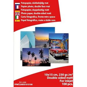 Albyco Fotopapier Inkjet 10x15 cm Mat 230 gr/m², 2-zijdig verpakt per 100 vel