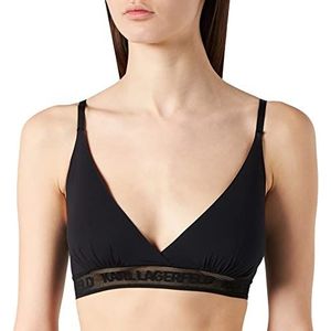 KARL LAGERFELD Dames Ultralichte Triangelbeha Met Karl Logo, Zwart, M