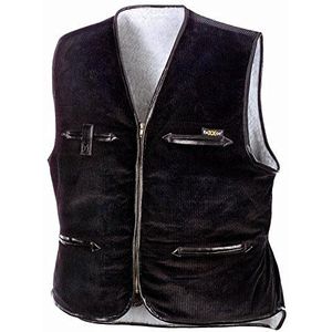 teXXor, Vega, 4200, werkvest, gevoerde brede corduroy vest, zwart, maat L