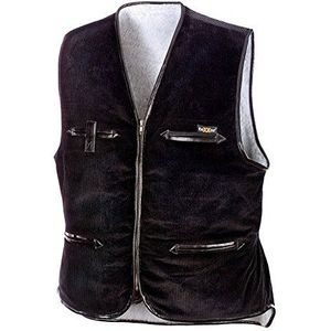 teXXor Werkvest Vega, gevoerd breed corduroy vest L, zwart, 4200
