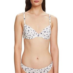 ESPRIT Beugelbeha van microvezel met print, off-white, 75B