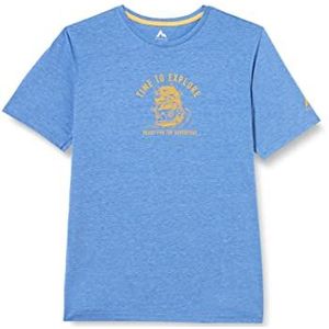 McKinley Zorma T-shirt voor jongens, Melange/Blauw Donker, 152