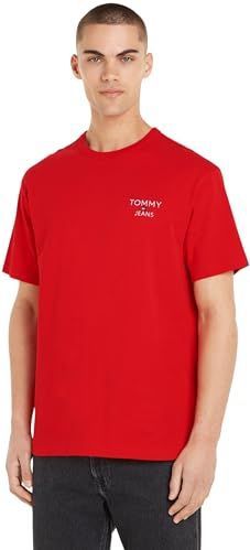 Tommy Jeans - T-shirt - Effen - Katoen - Recht Model - Ronde Hals