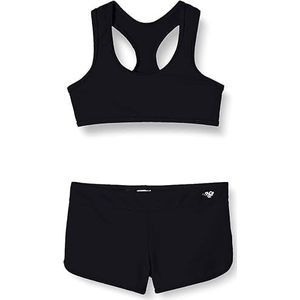 Haute pression Tweedelige set voor meisjes, effen, bikini, Zwart, 14 Jaren