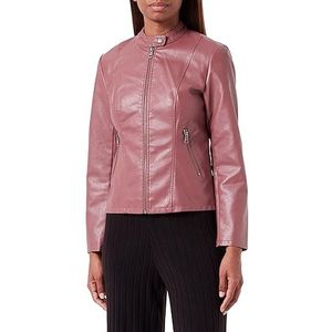 ONLY ONLNEWMELISA Faux Leather Jacket CC OTW Jacket, Rose Brown, M, Rose Brown, M
