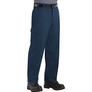Red Kap mens Industrial Cargo work utility pants, Navy, 50W x 30L US