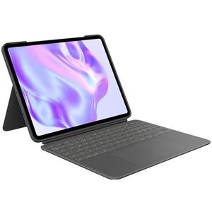Logitech Combo Touch iPad Pro 13-inch (M4)(2024) Toetsenbordhoes - afneembaar toetsenbord met achtergrondverlichting en kickstand, comfortabel typen, multifunctionele modus - Grafiet, QWERTY