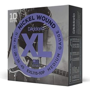 D'Addario EXL115-10P XL Nickel Wound Blues/Jazz Rock (.11-.49) Electrische Gitaar Snaren 10-Pack