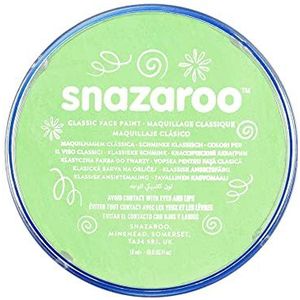 Snazaroo 1118400 Kinderschmink, huidvriendelijke hypoallergene gezichtsmake-up op waterbasis, vrij van parabenen - 18ml Pot, Pale Green